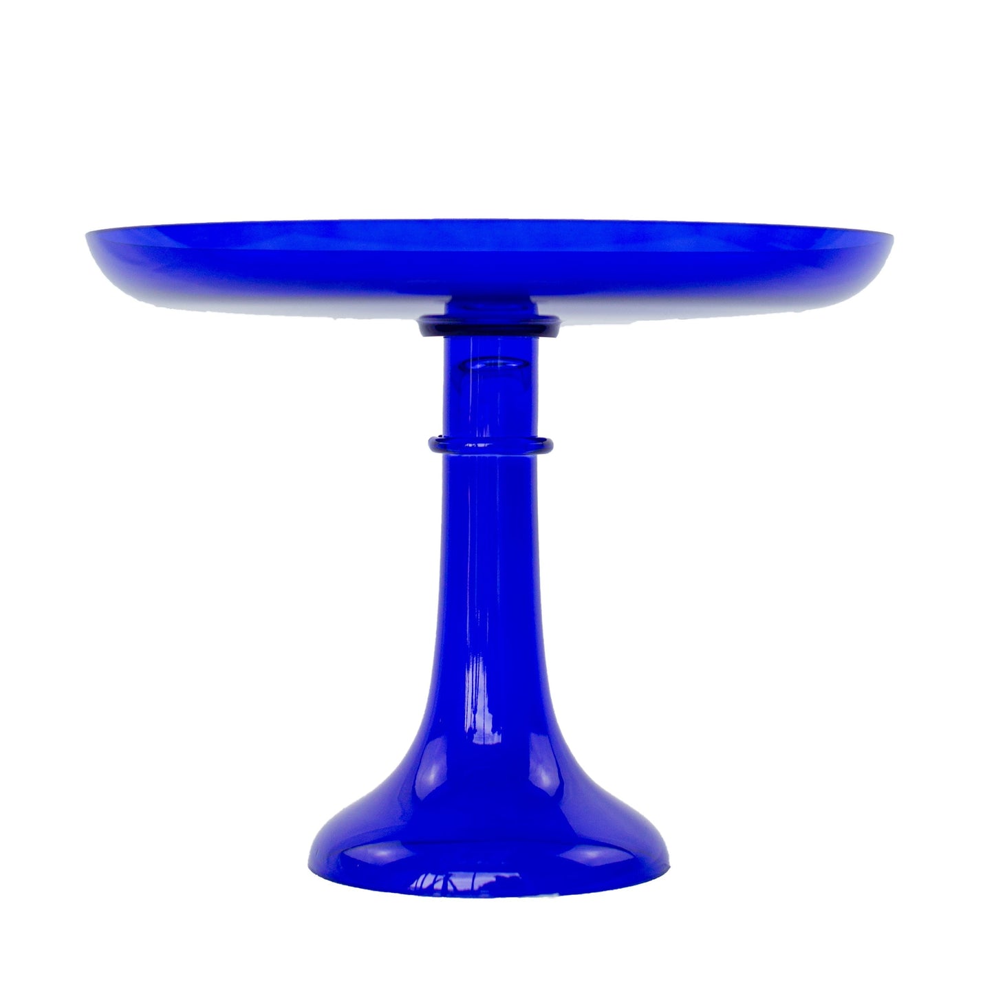 Royal Blue Glass Cake Stand