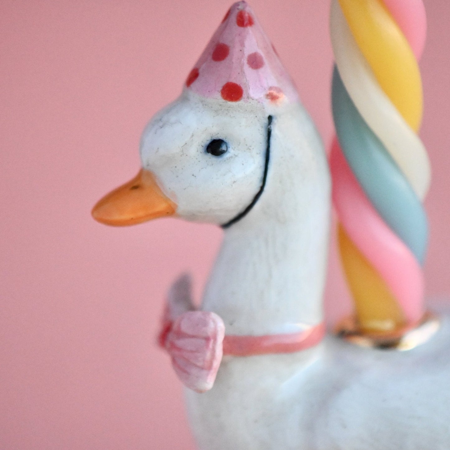 Pink Goose Birthday Candle Holder