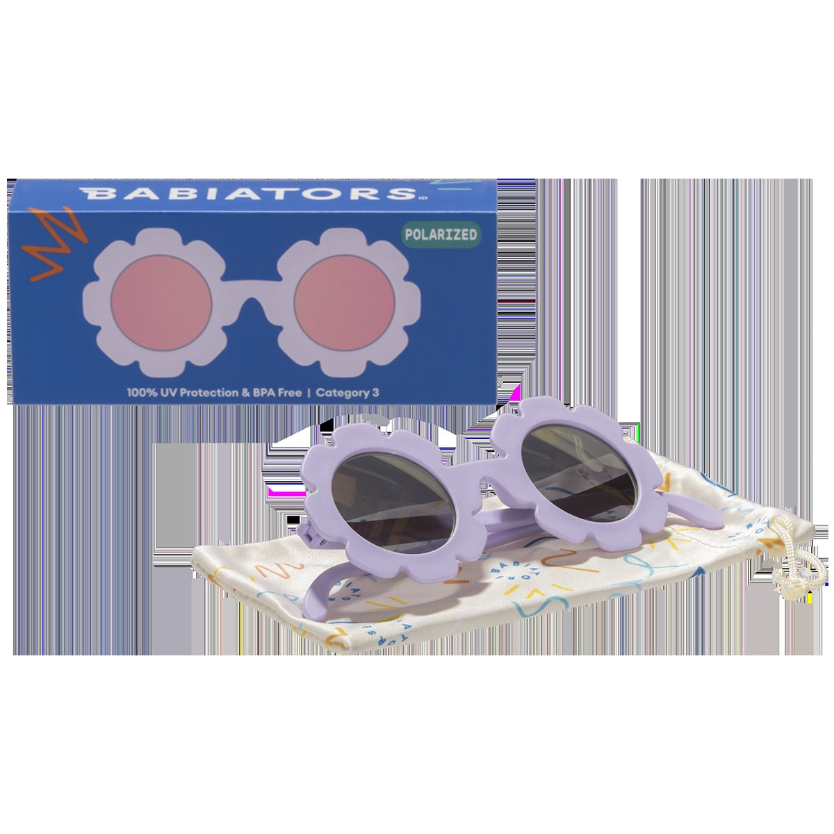 Kids Purple Flower Sunglasses