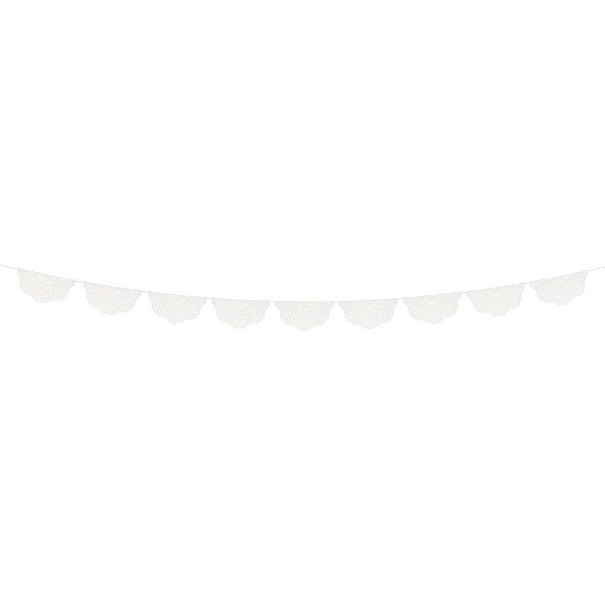Broderie Anglaise Lace White Pennant Garland
