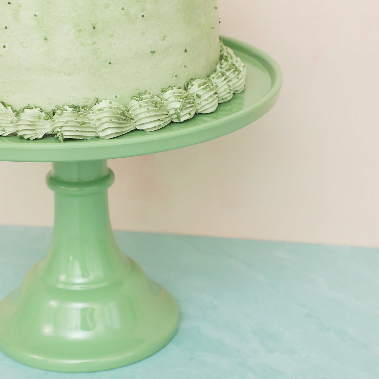 Large Sage Green Melamine Cake Stand