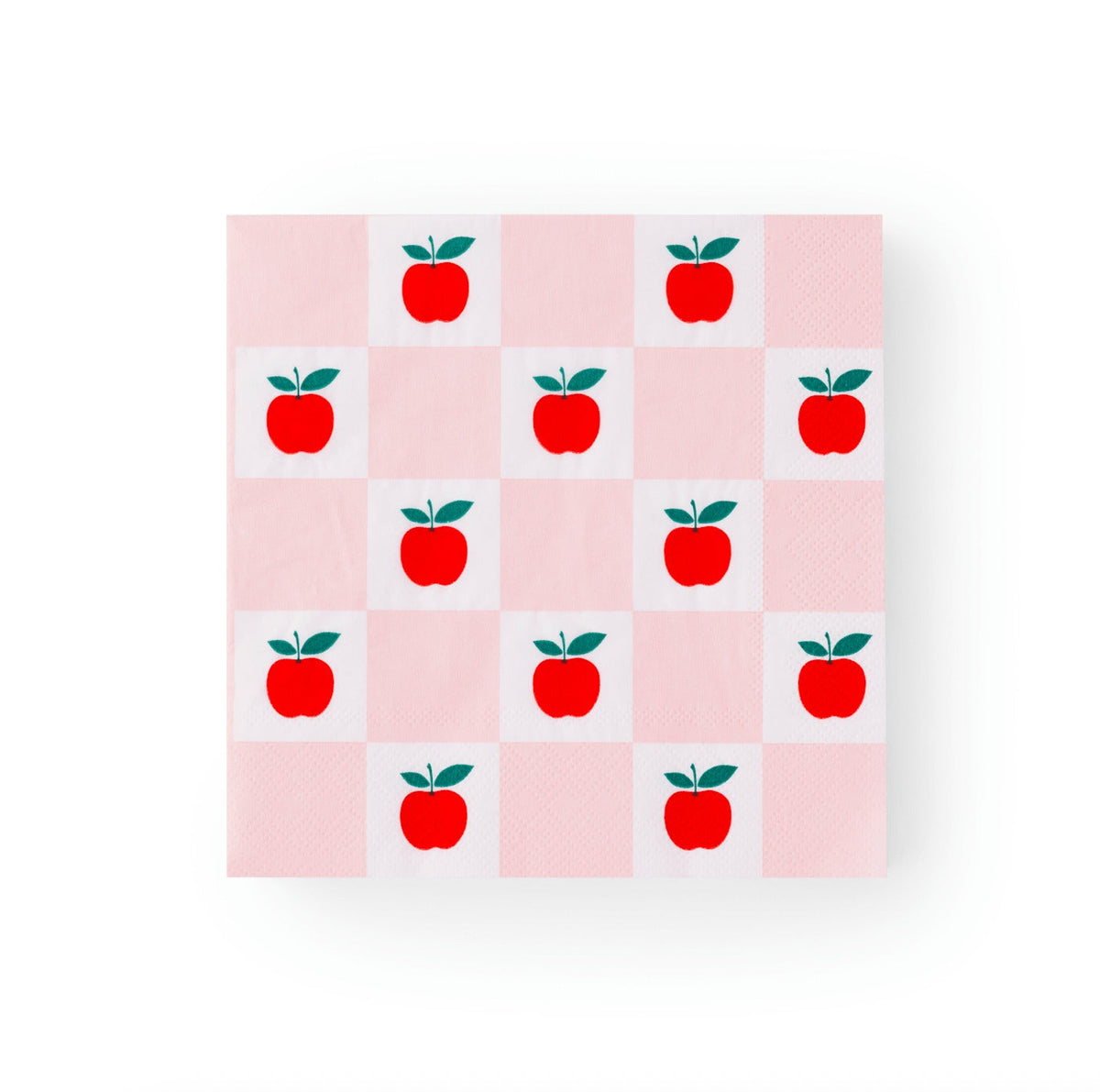Apple & Pink Checker Large Napkins