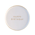 White & Gold Signature Happy Birthday Small Plates