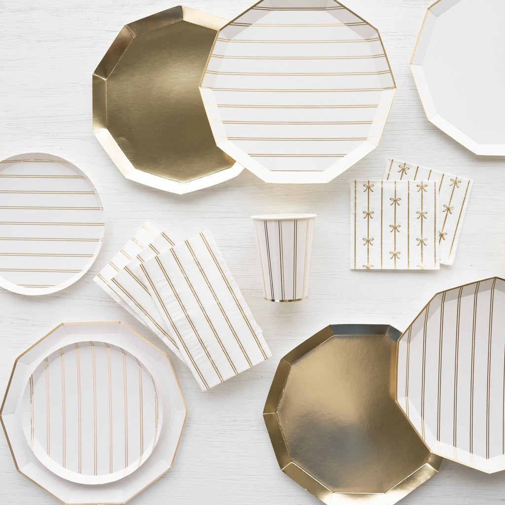 Gold Signature Stripe Cups