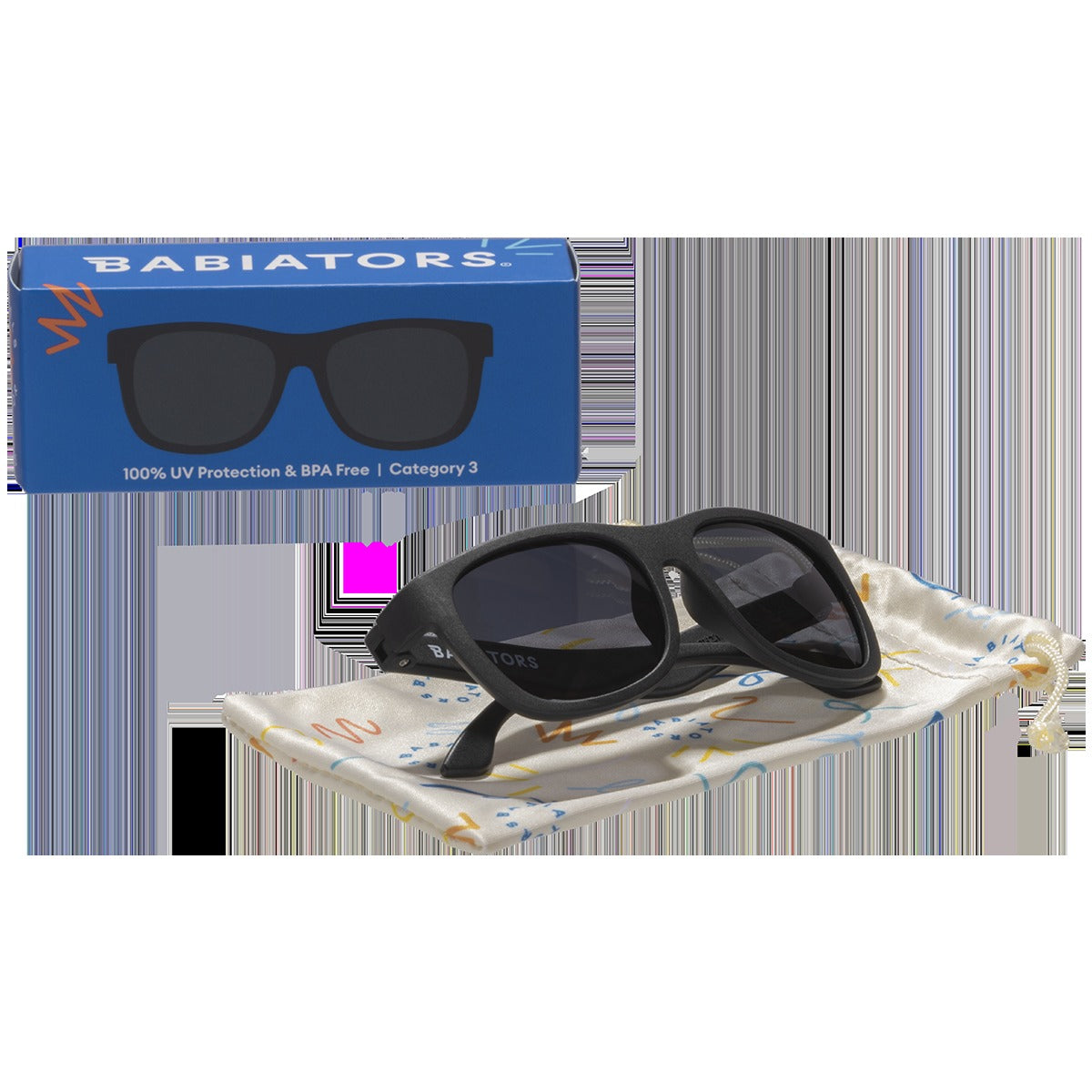 Kids Black Aviator Sunglasses