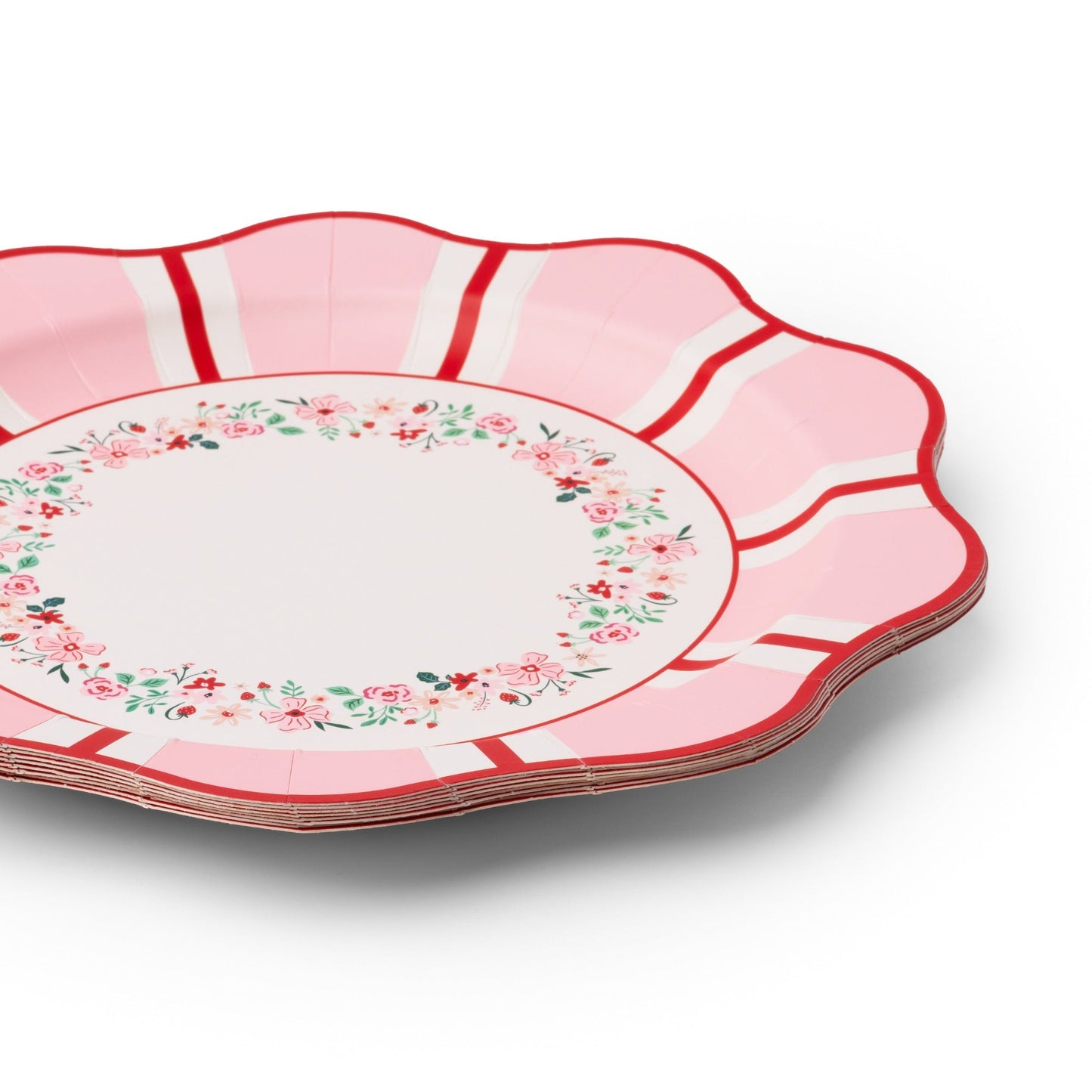 Pink & Red Floral Dinner Plates