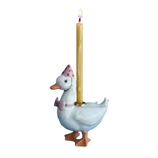 Pink Goose Birthday Candle Holder