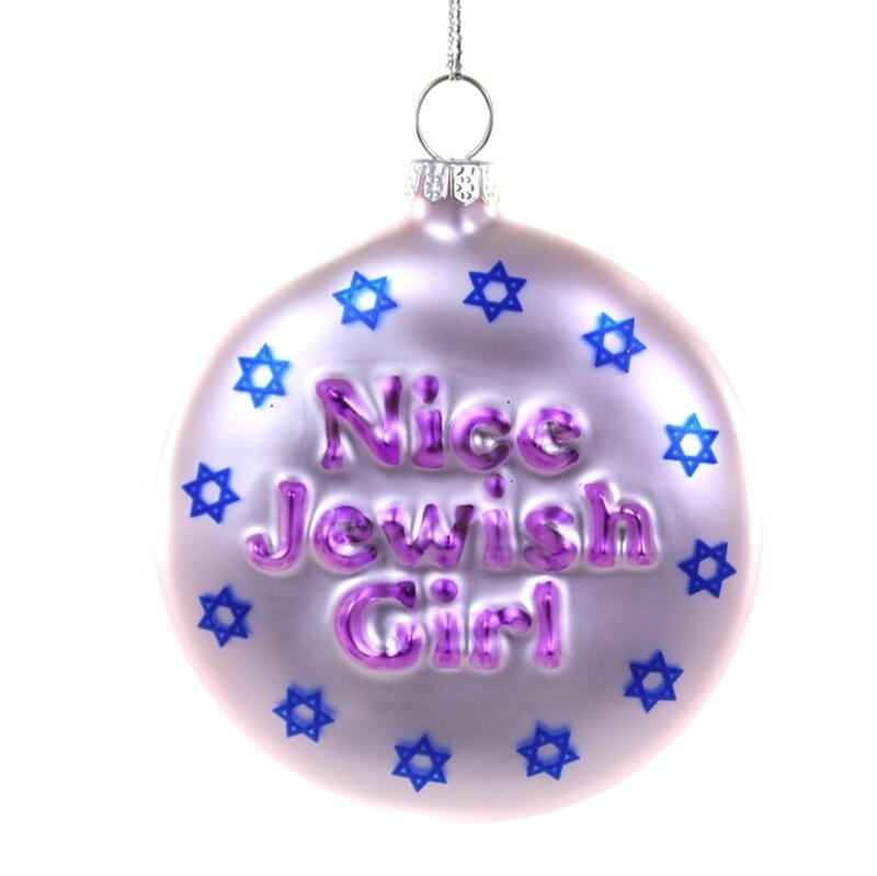 Nice Jewish Girl Glass Ornament by Cody Foster