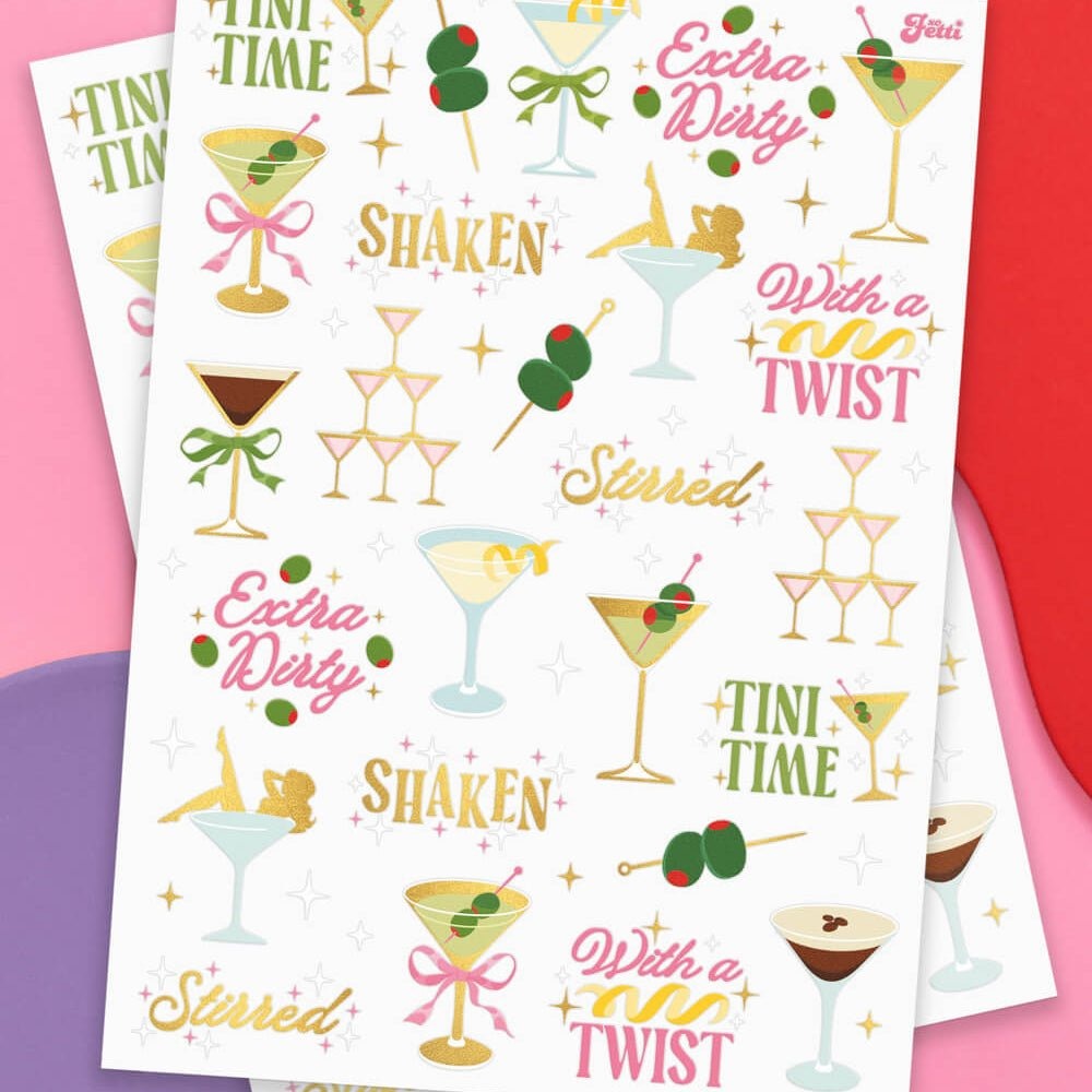 Martini Temporary Tattoos