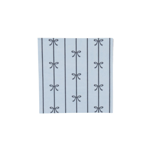 Sky Blue Signature Bow Small Napkins