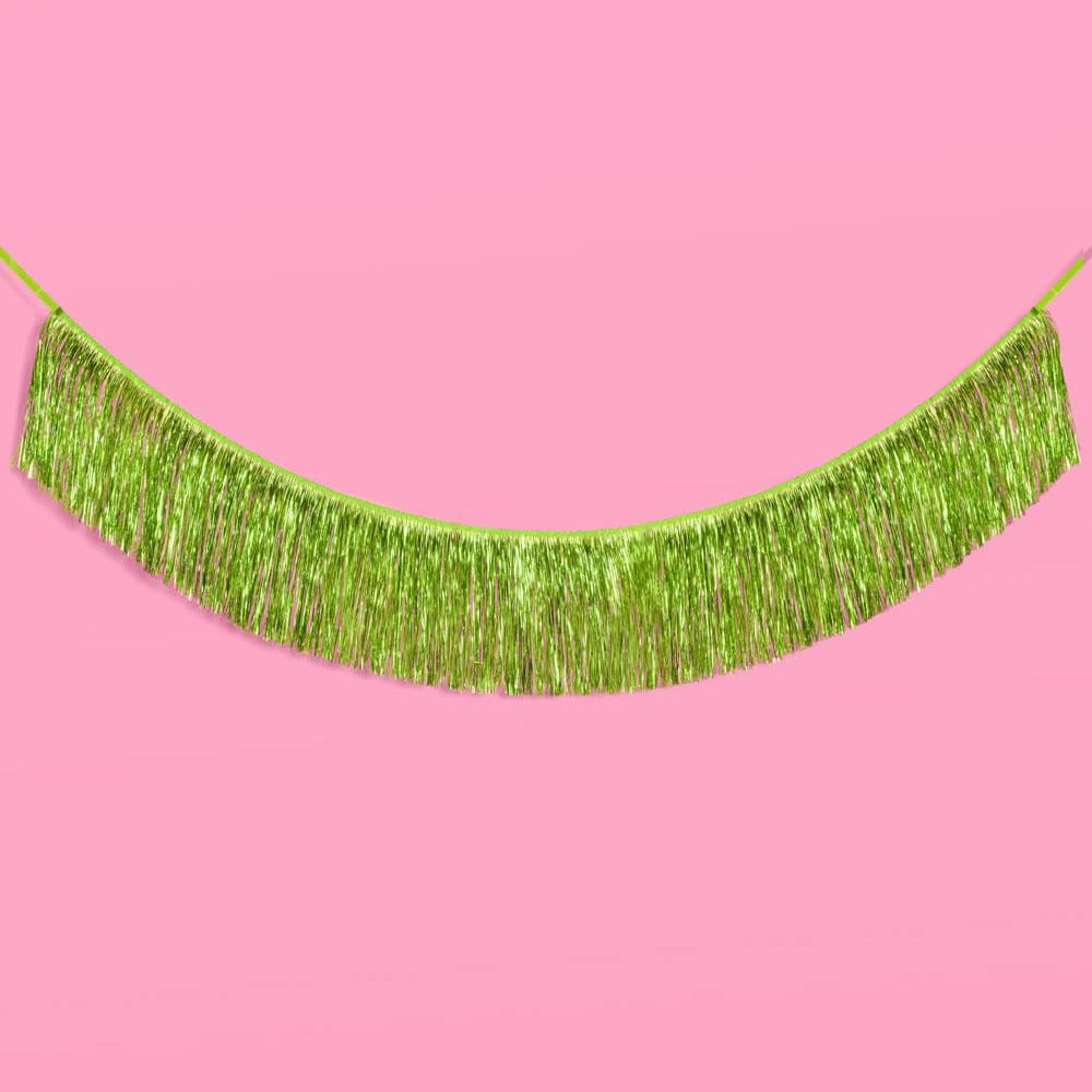 Lime Green Fringe Banner