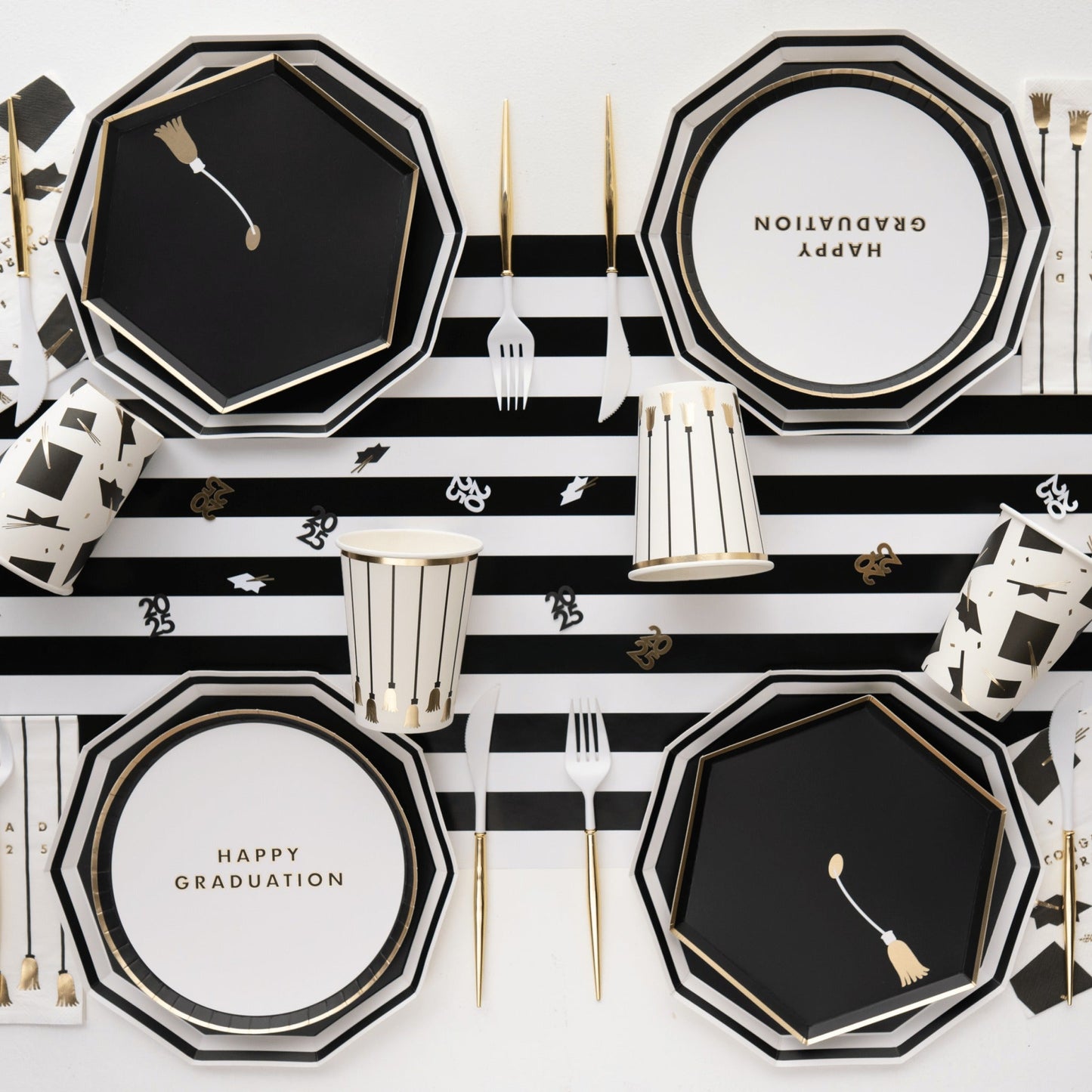 Black and White Table Runner