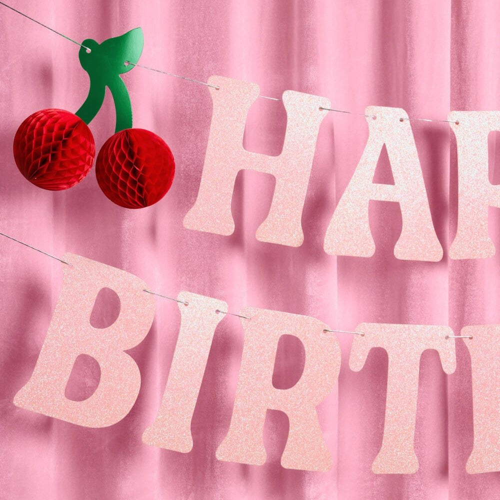 Cherry Happy Birthday Banner