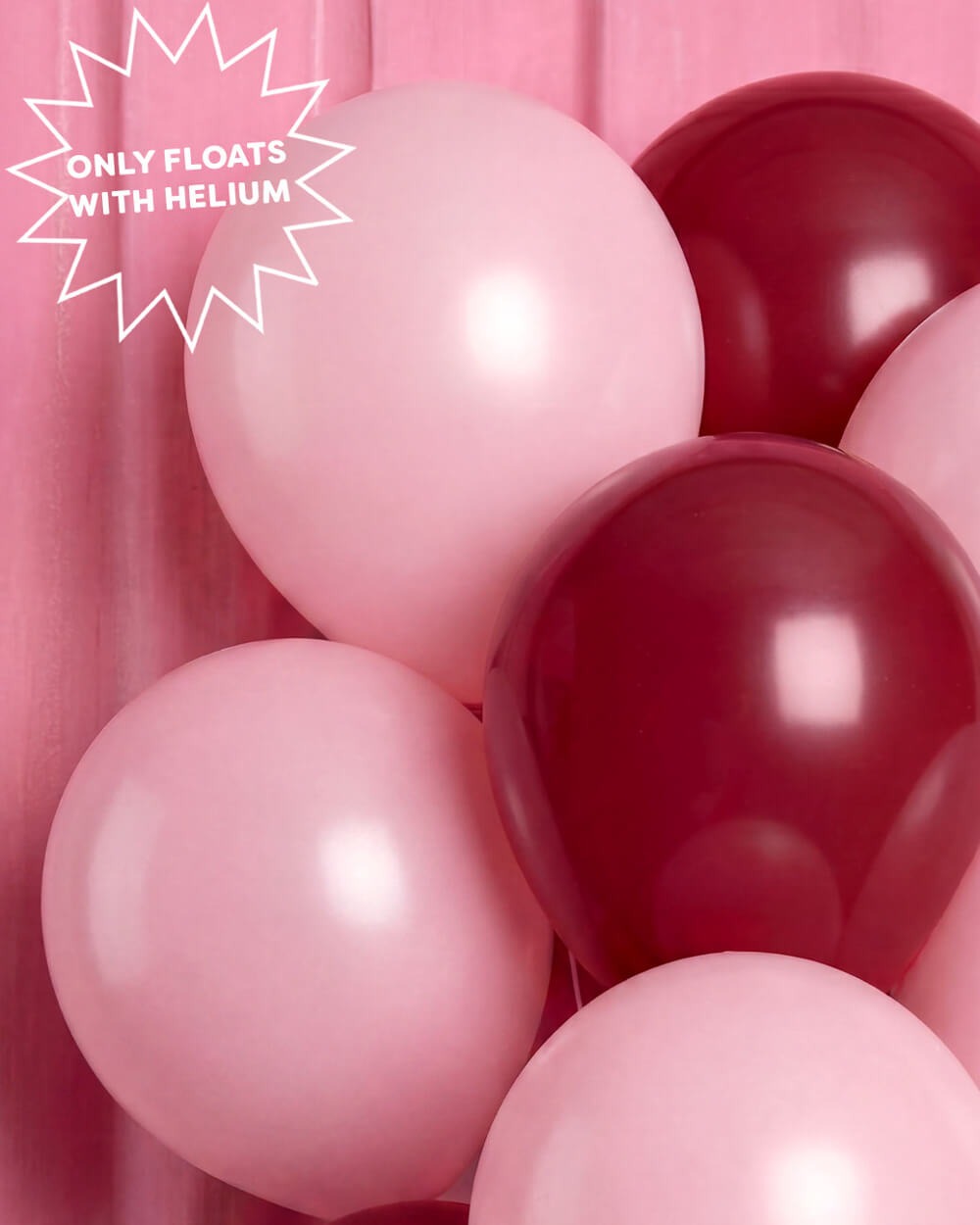 Burgundy & Pink Latex Balloons