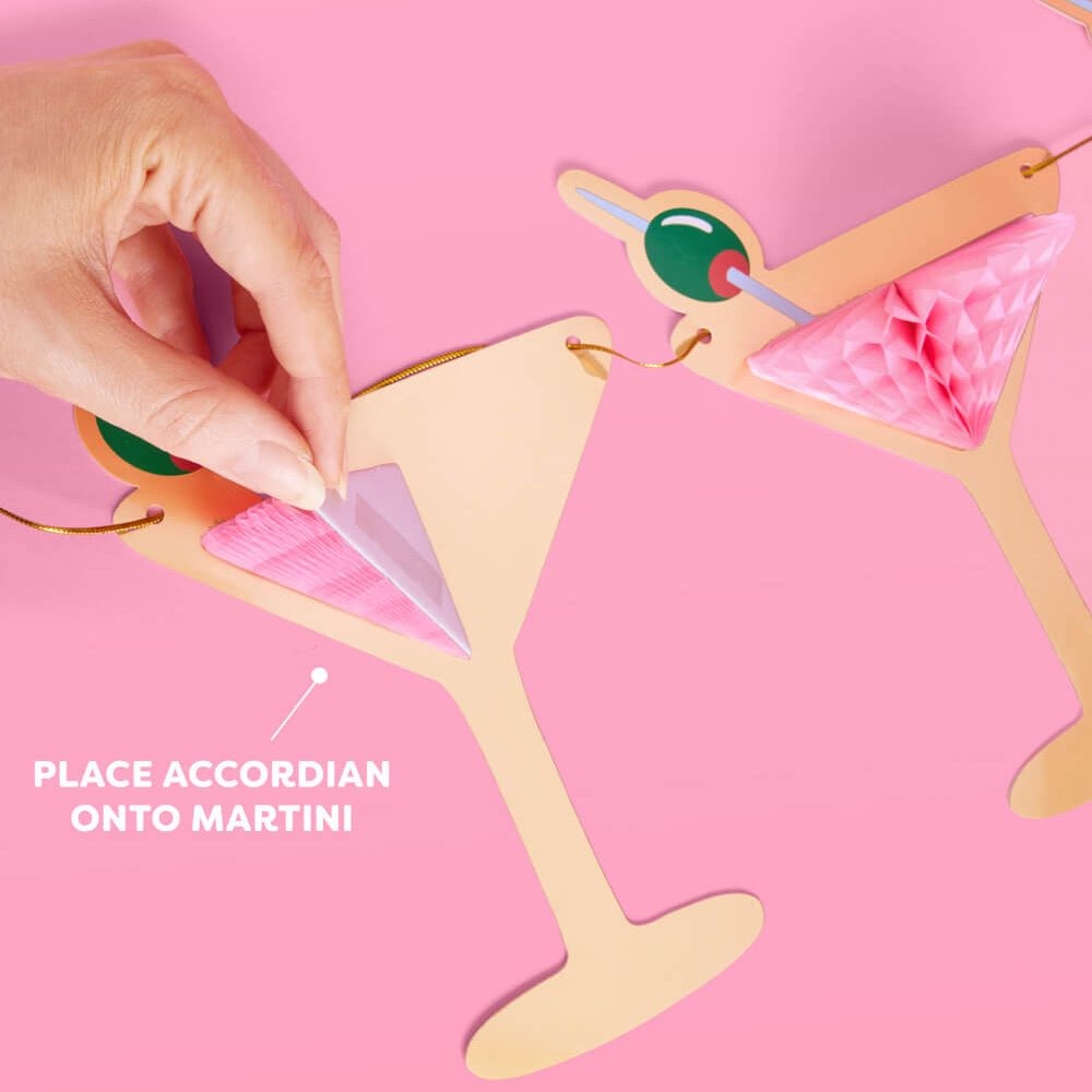 Martini Glass Honeycomb Banner