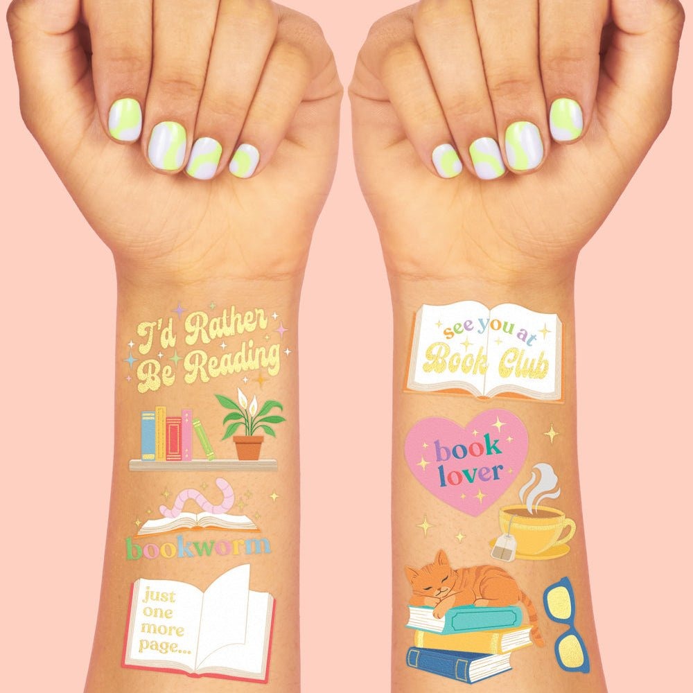 Book Lover Temporary Tattoos