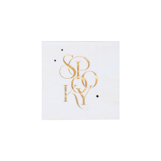 Spooky White Cocktail Napkins