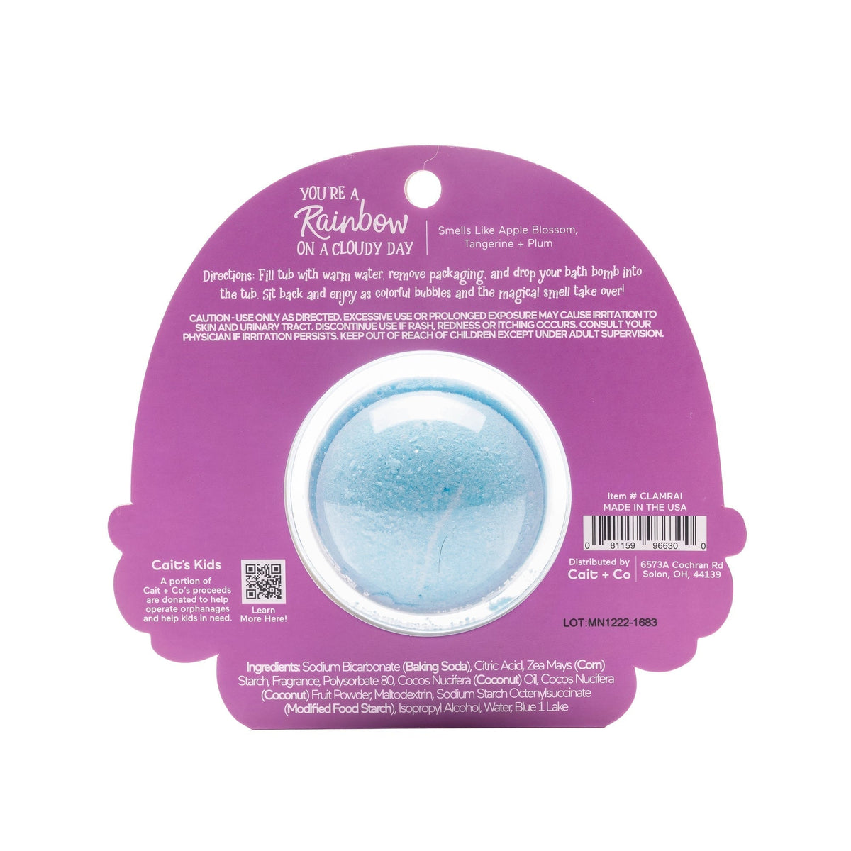 Rainbow Clamshell Bath Bomb