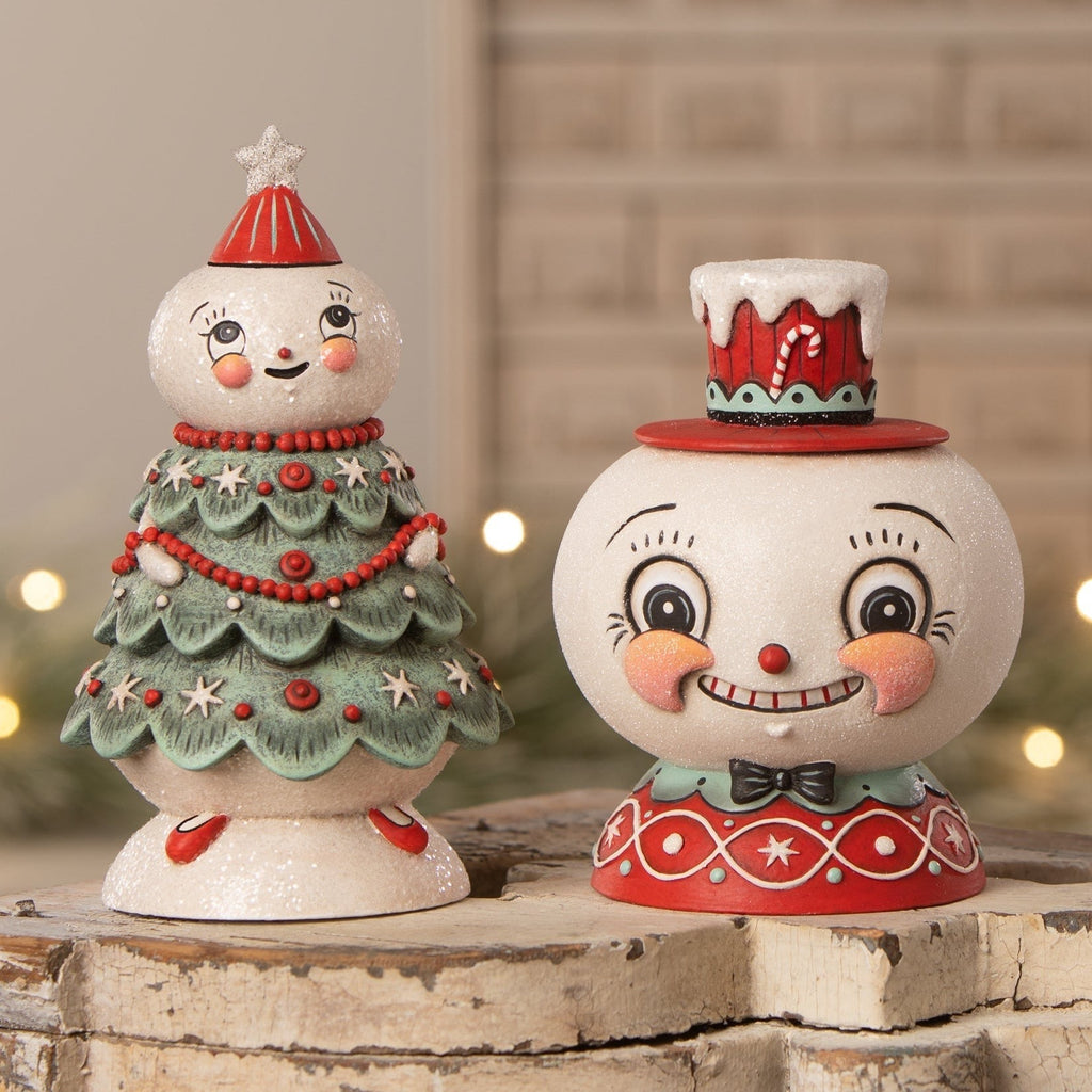 Bethany Lowe Peppermint Snow Beau Container