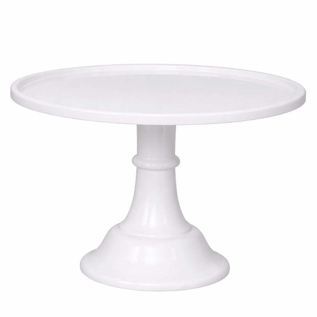 Large Blanc White Pedestal Melamine Cake Stand