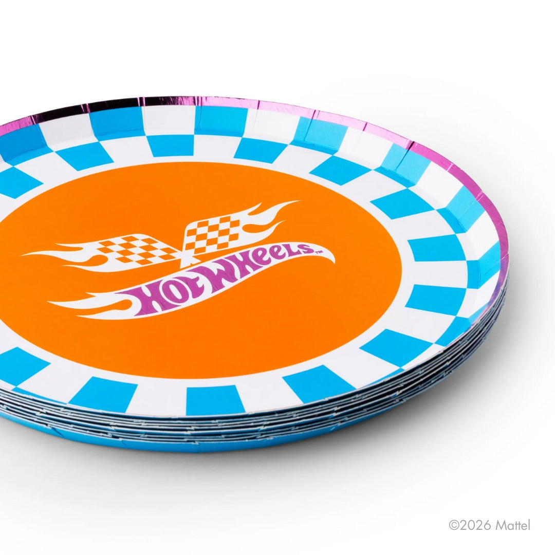 Hot WheelsTM X Bonjour Fete Blue Checker Small Plates