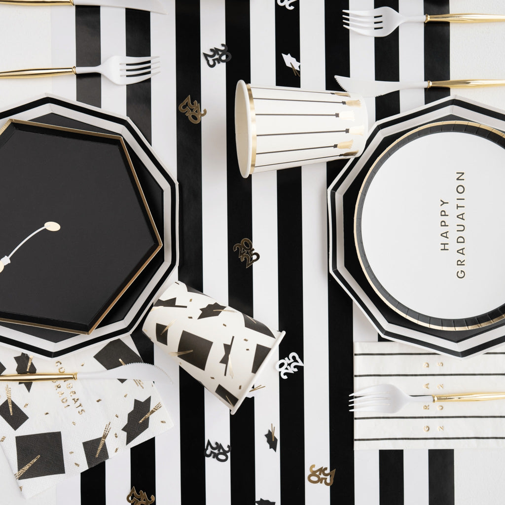 Black and White Table Runner