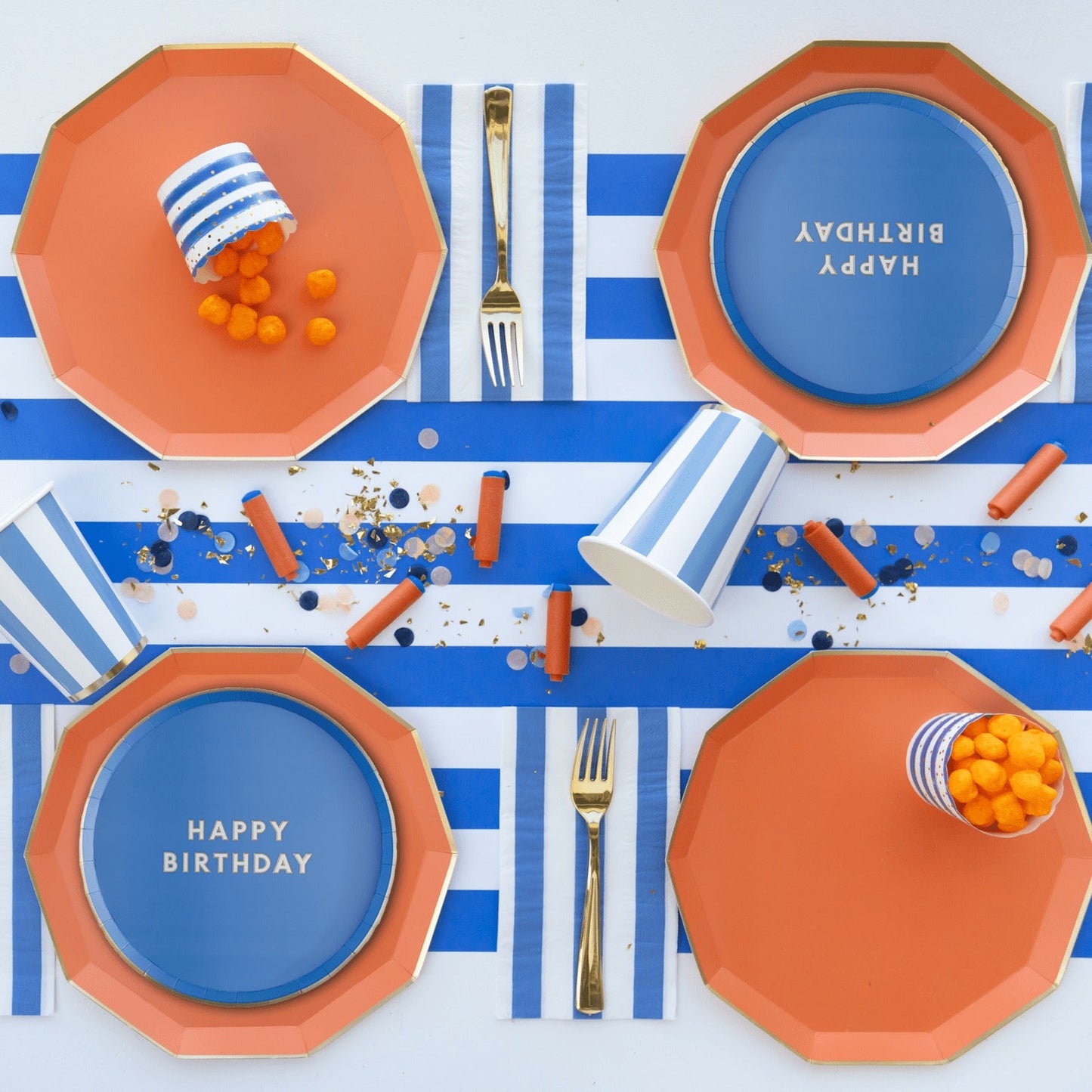 Palisades Blue Signature Cabana Stripe Table Runner