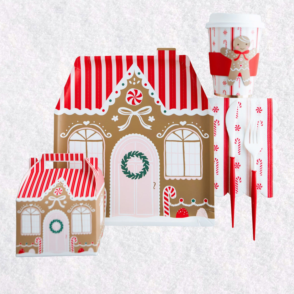 Sweet Gingerbread House Large Plates