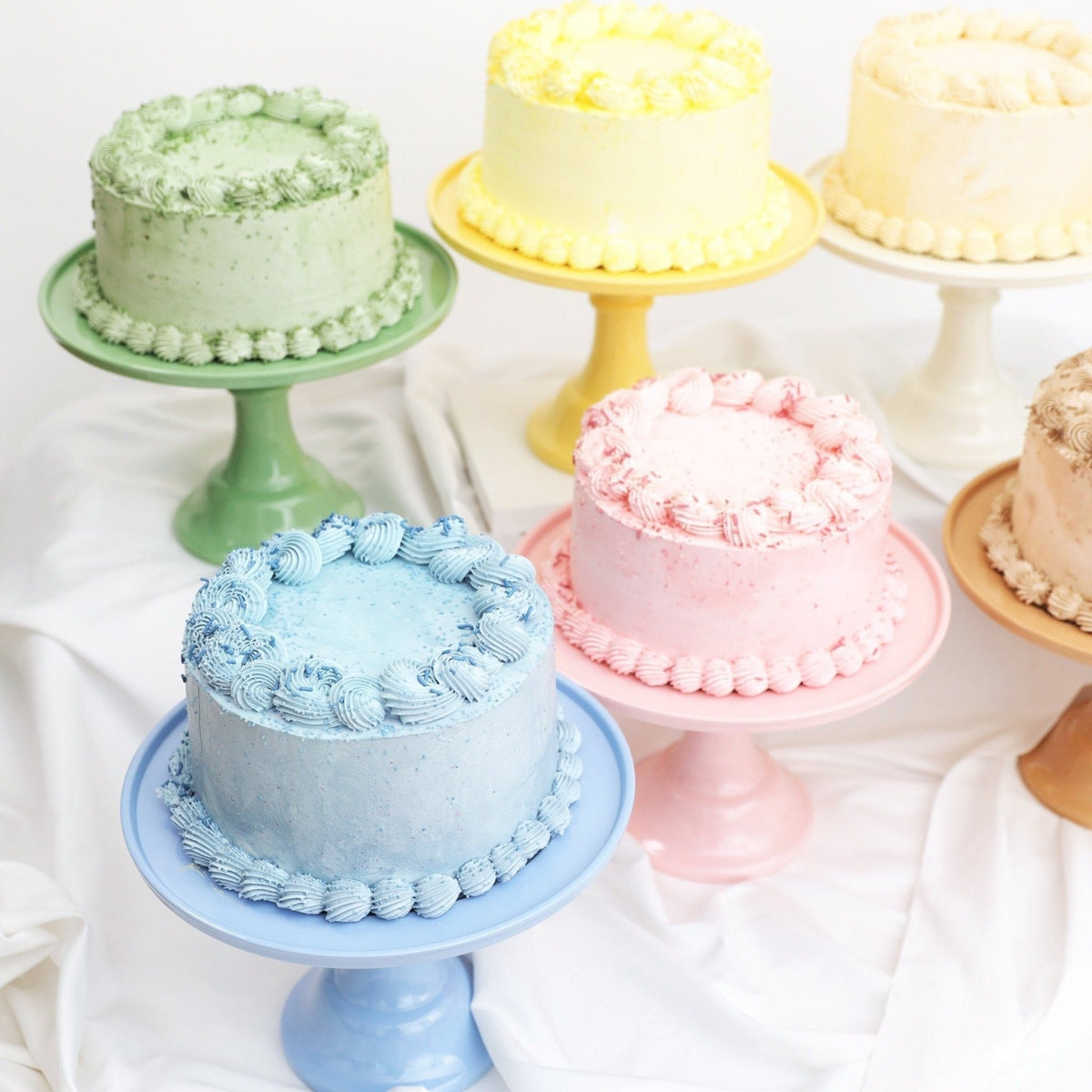 Large Wedgewood Blue Melamine Cake Stand