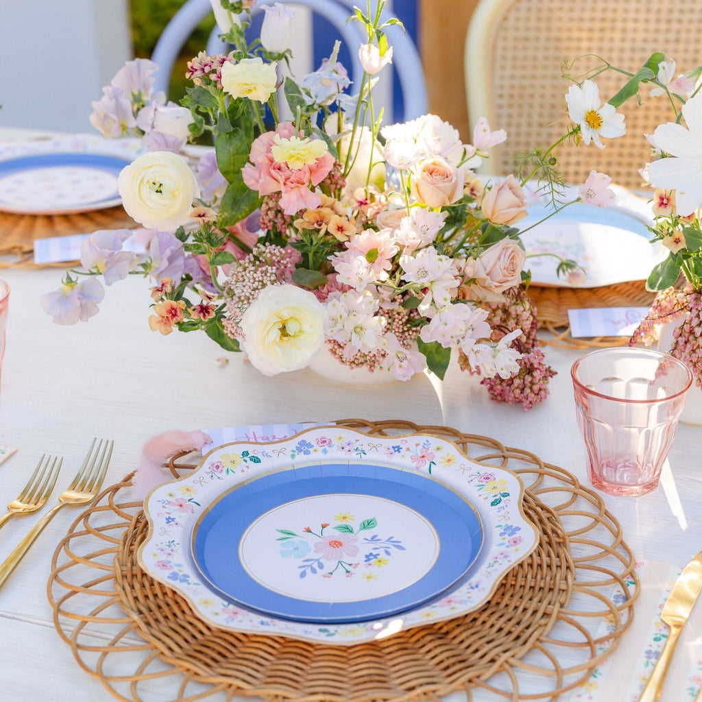 Multicolor Elegant Floral Dessert Plates (multipack)
