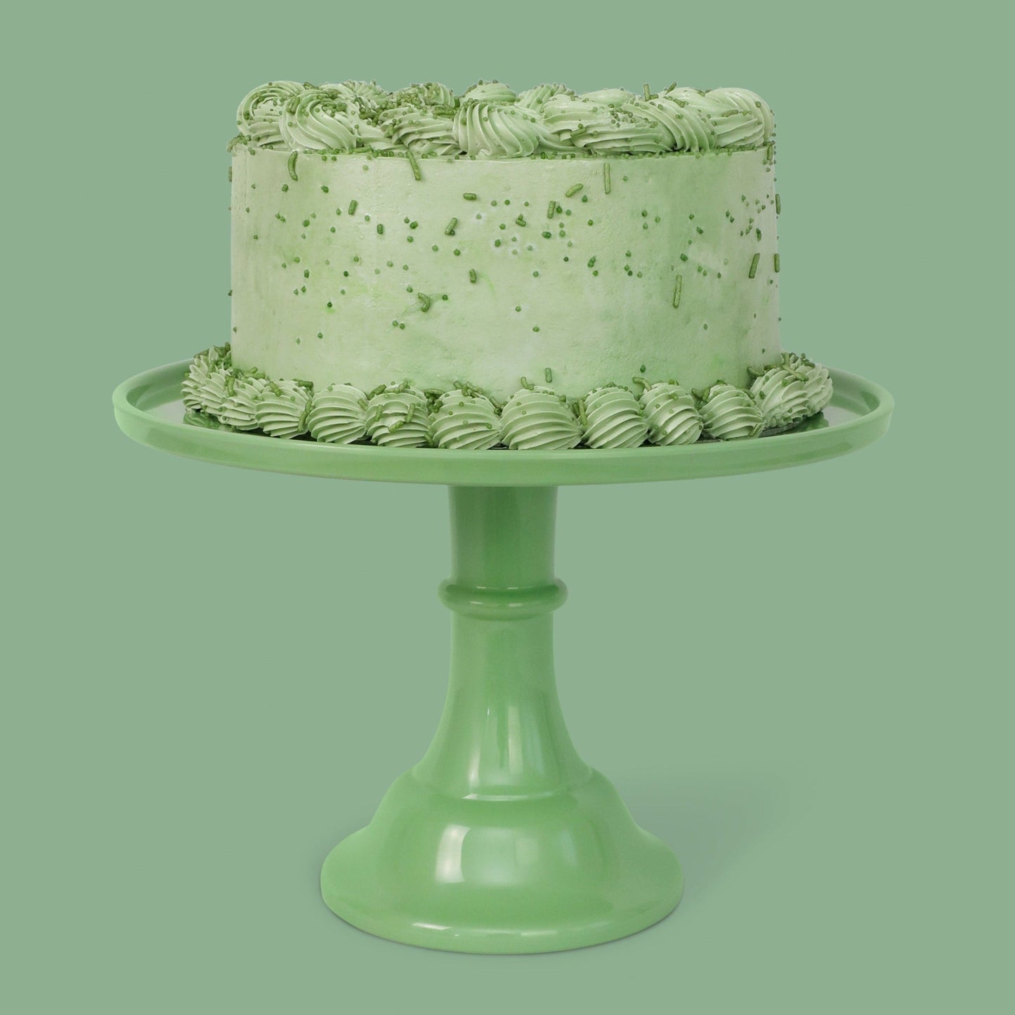 Large Sage Green Melamine Cake Stand