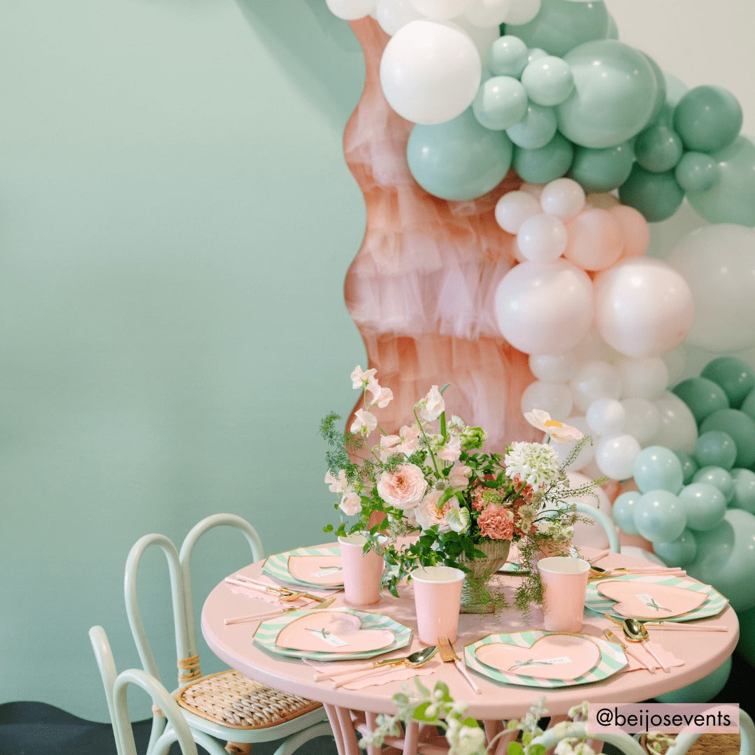Pink Valentine Heart Plates
