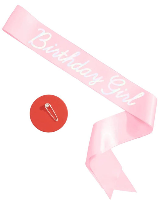 Shimmer Birthday Girl Sash