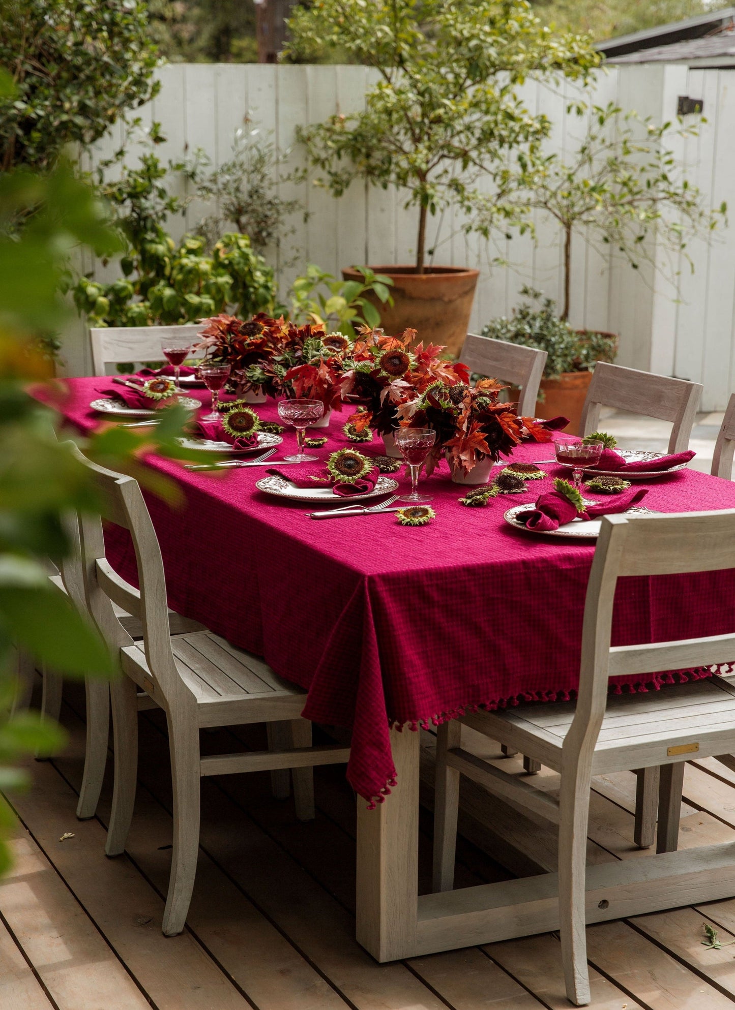 Soho Two Toned Bordeaux Napkins