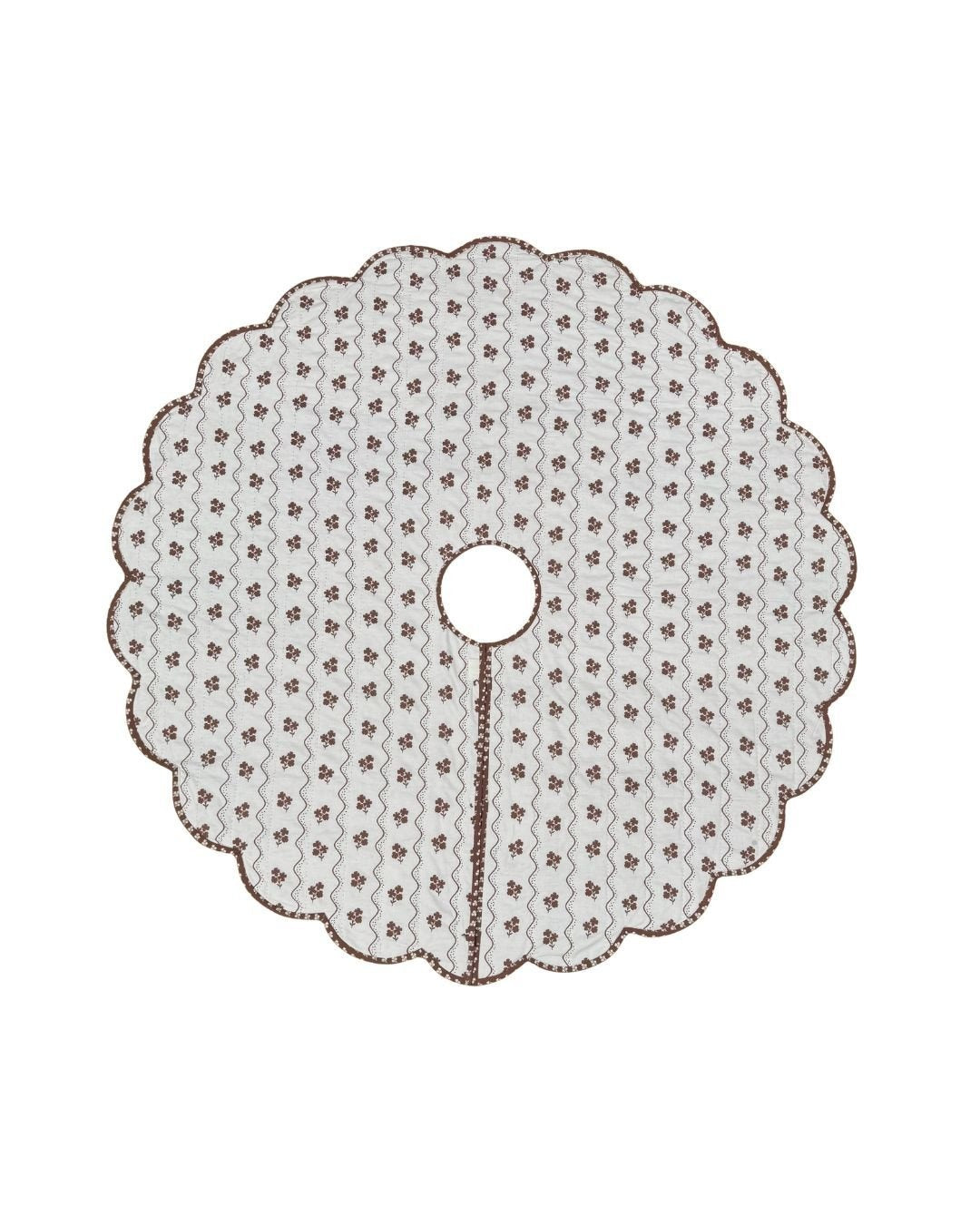 Constance Chocolate Reversible Scalloped Tree Skirt