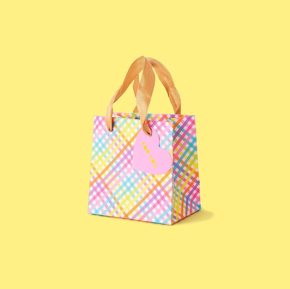 Colorful Gingham Gift Bag