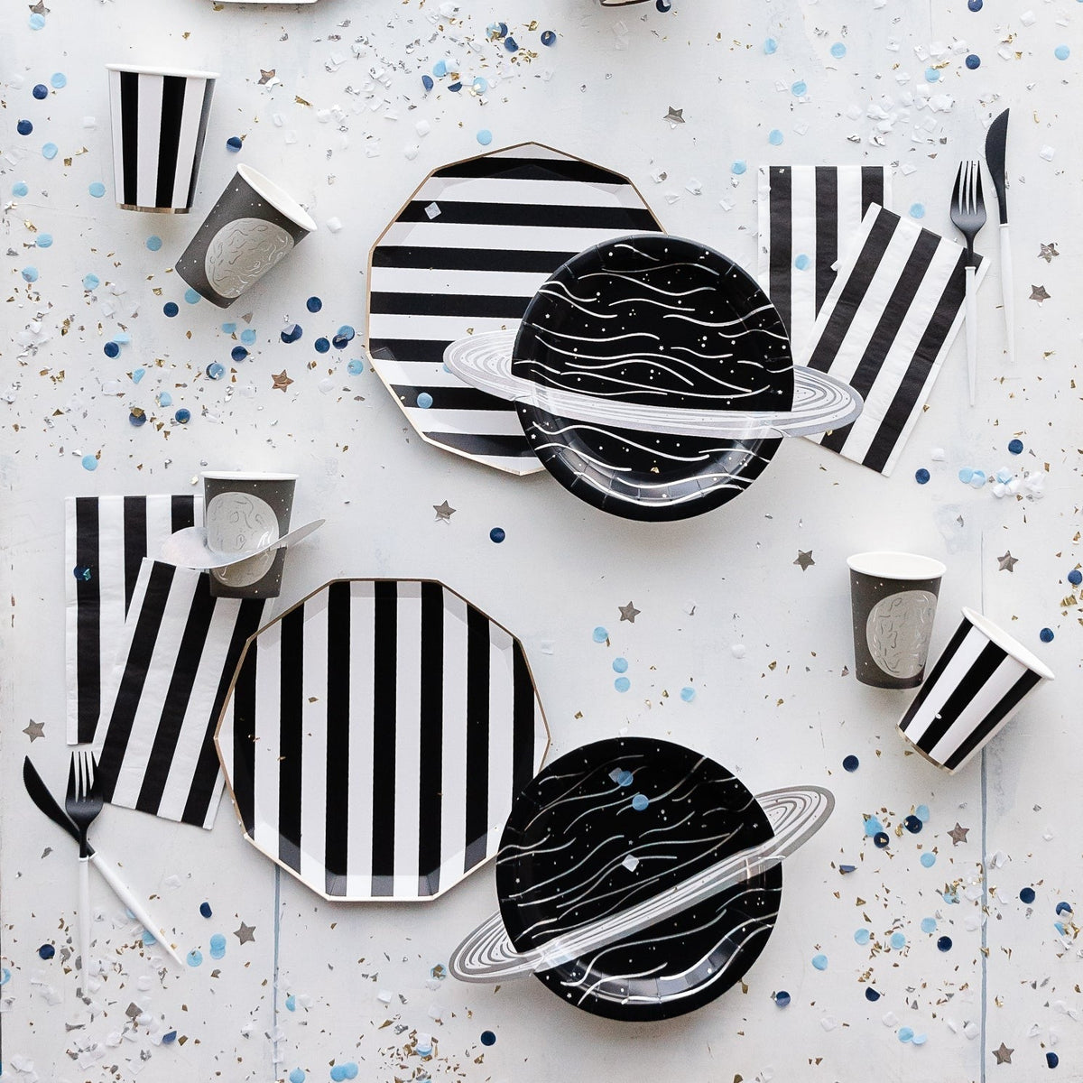 Black Noir Cabana Stripe Guest Towels