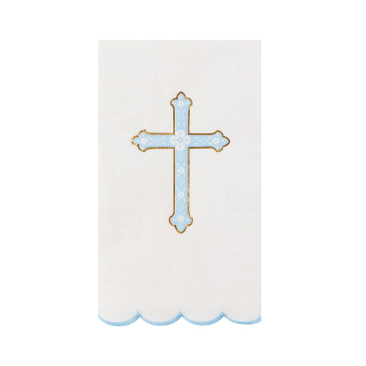 Sky Blue Cross Guest Towels