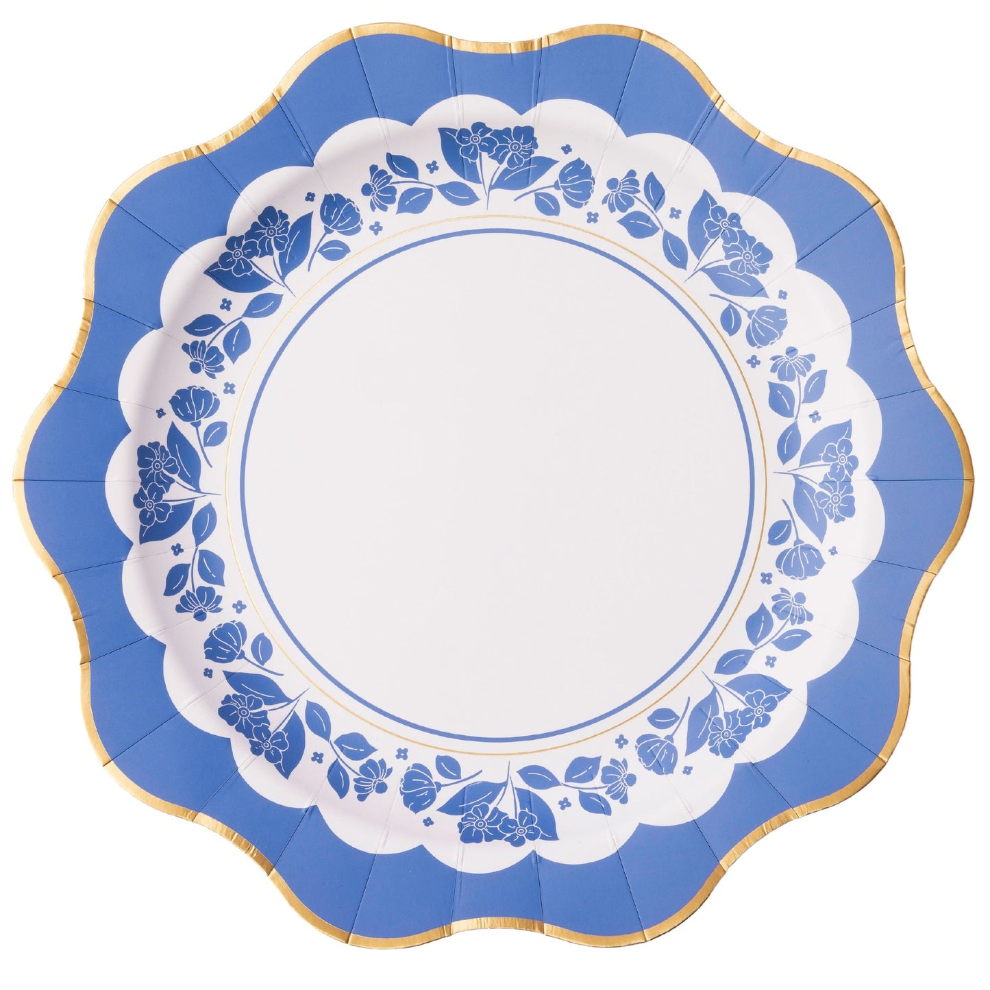Belle Blue Elegant Floral Dinner Plates