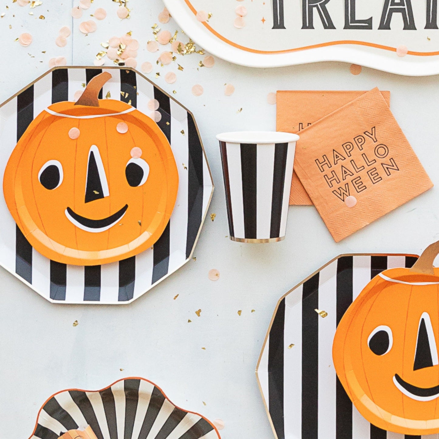 Happy Halloween Orange Cocktail Napkins
