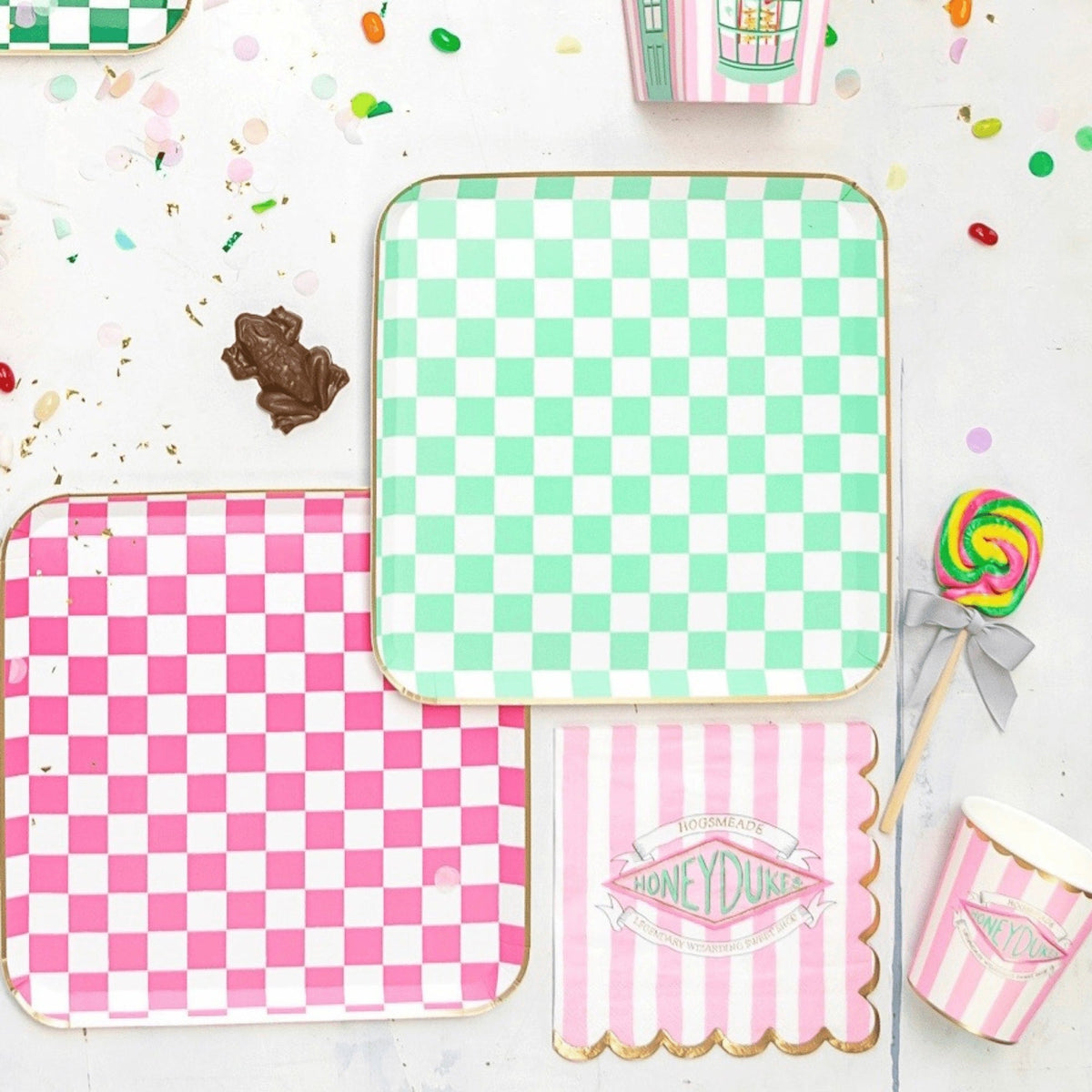 Harry Potter X Bonjour Fete Honeydukes Pink Stripe Cups