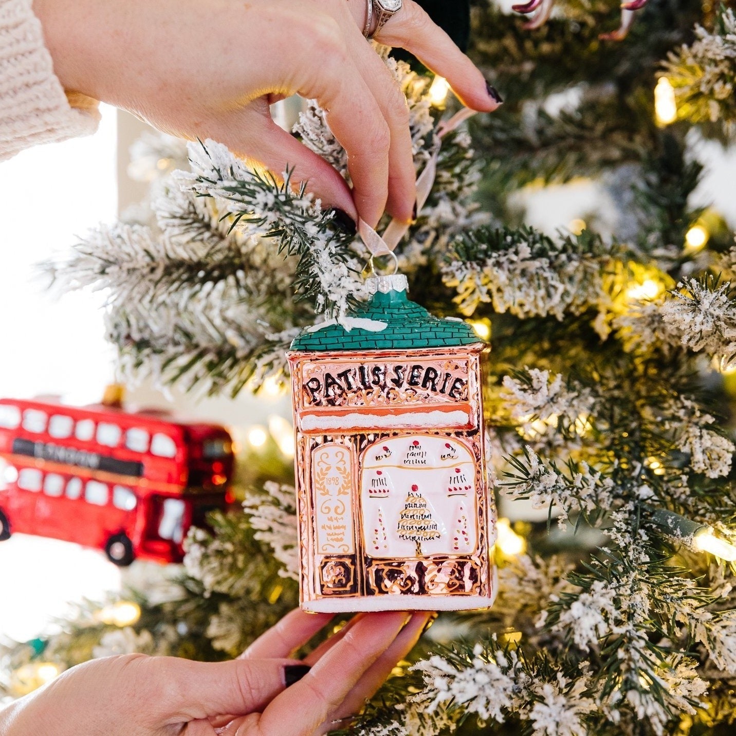 Patisserie Shop Glass Ornament by Cody Foster