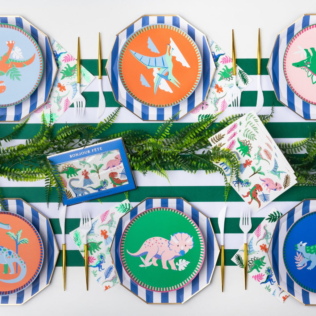 Emerald Green Signature Cabana Stripe Table Runner