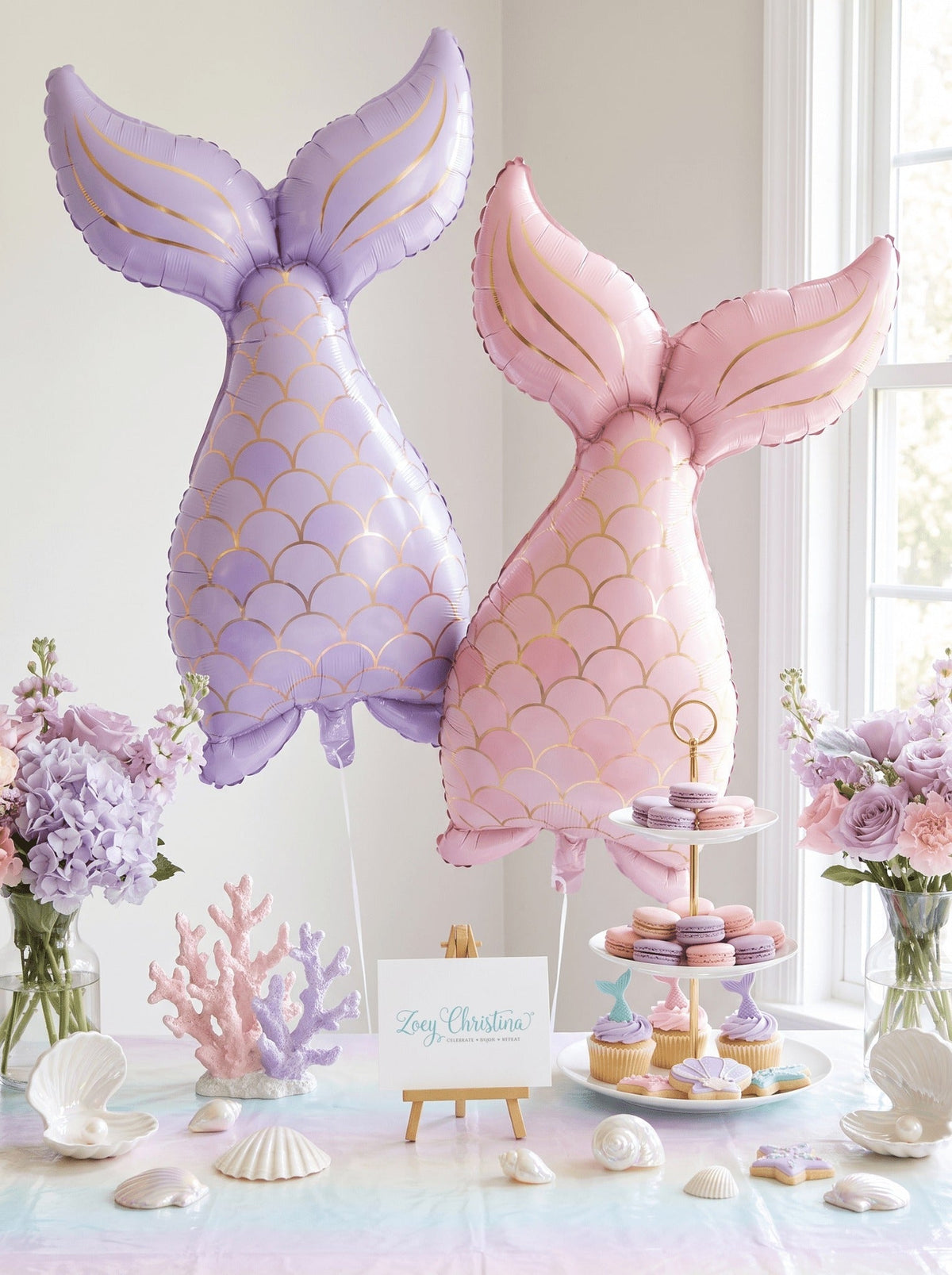 Pink Mermaid Tail Foil Balloon