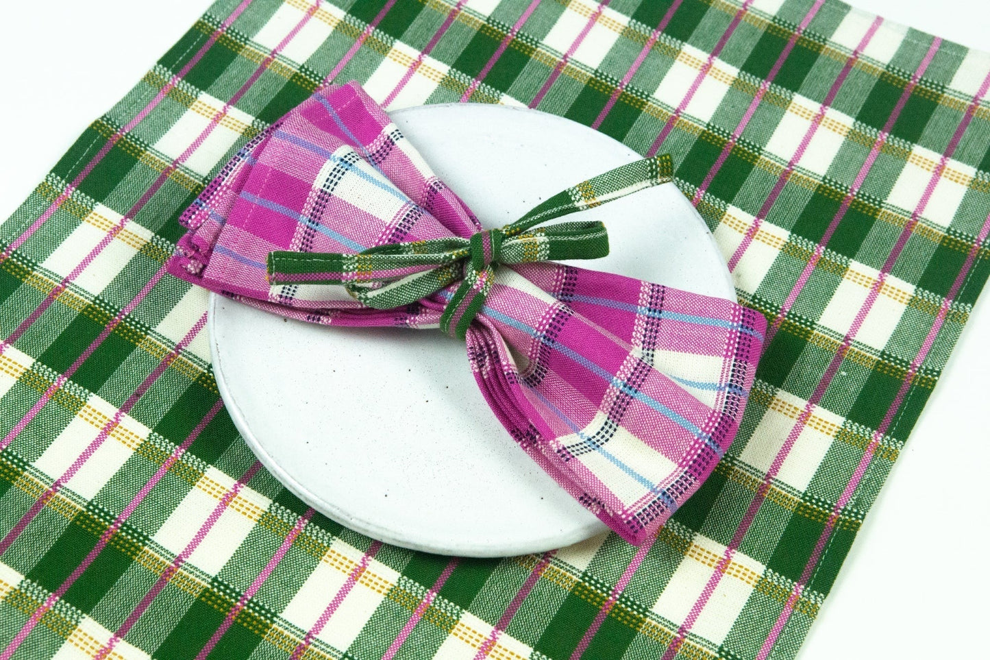 San Andres Gingham Forest & White Placemat