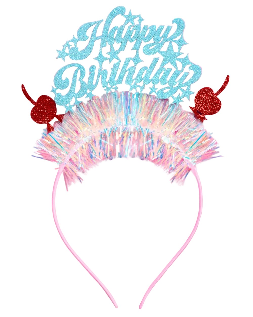 Cherry Tinsel Birthday Headband