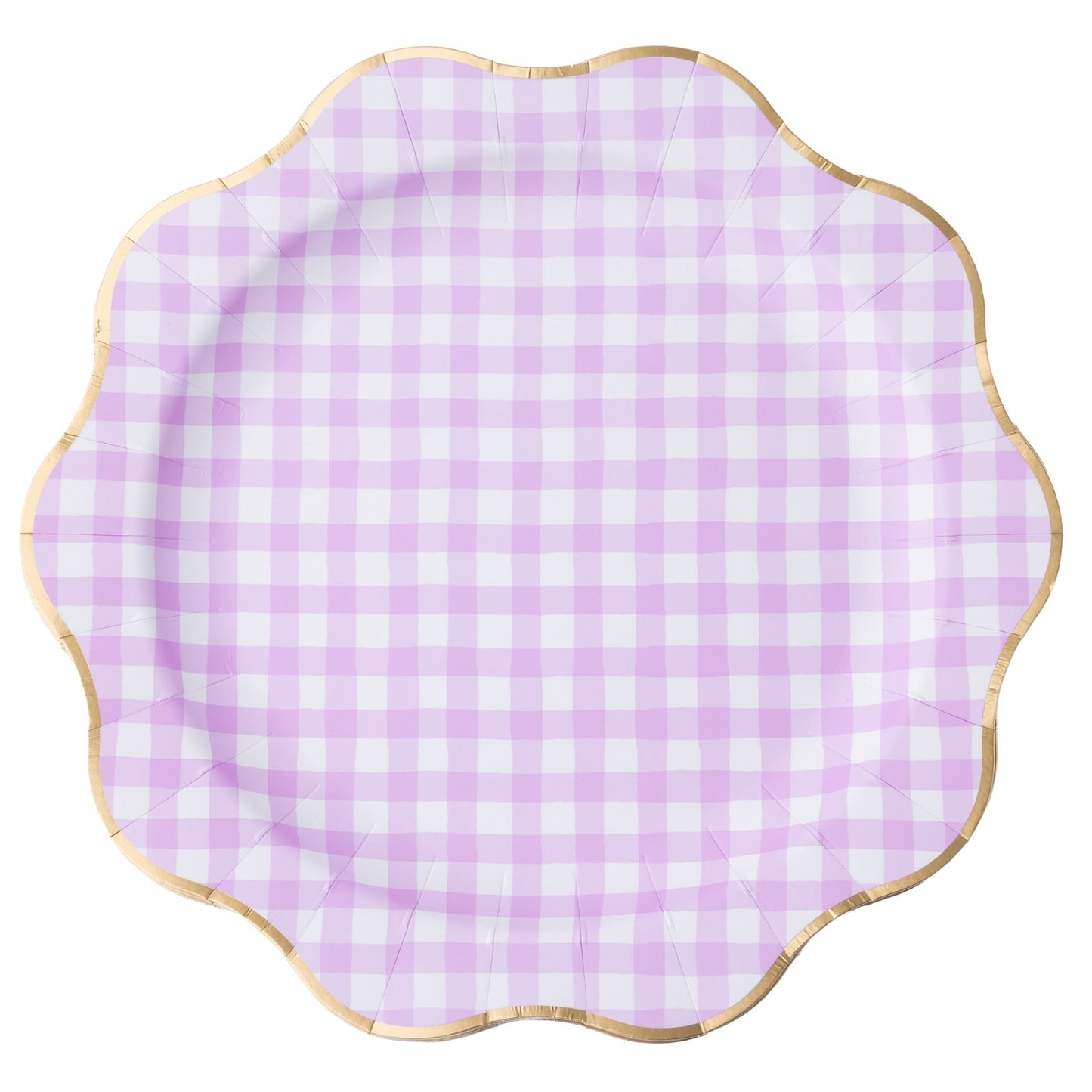Elegant Le Lilac Gingham Dinner Plates
