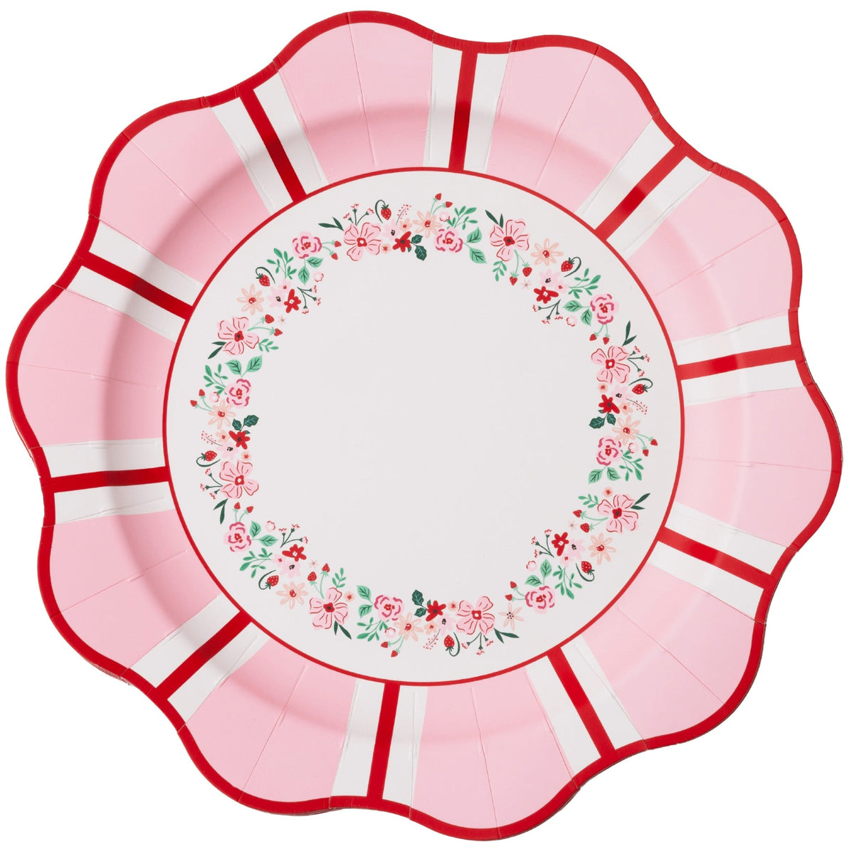 Pink & Red Floral Dinner Plates