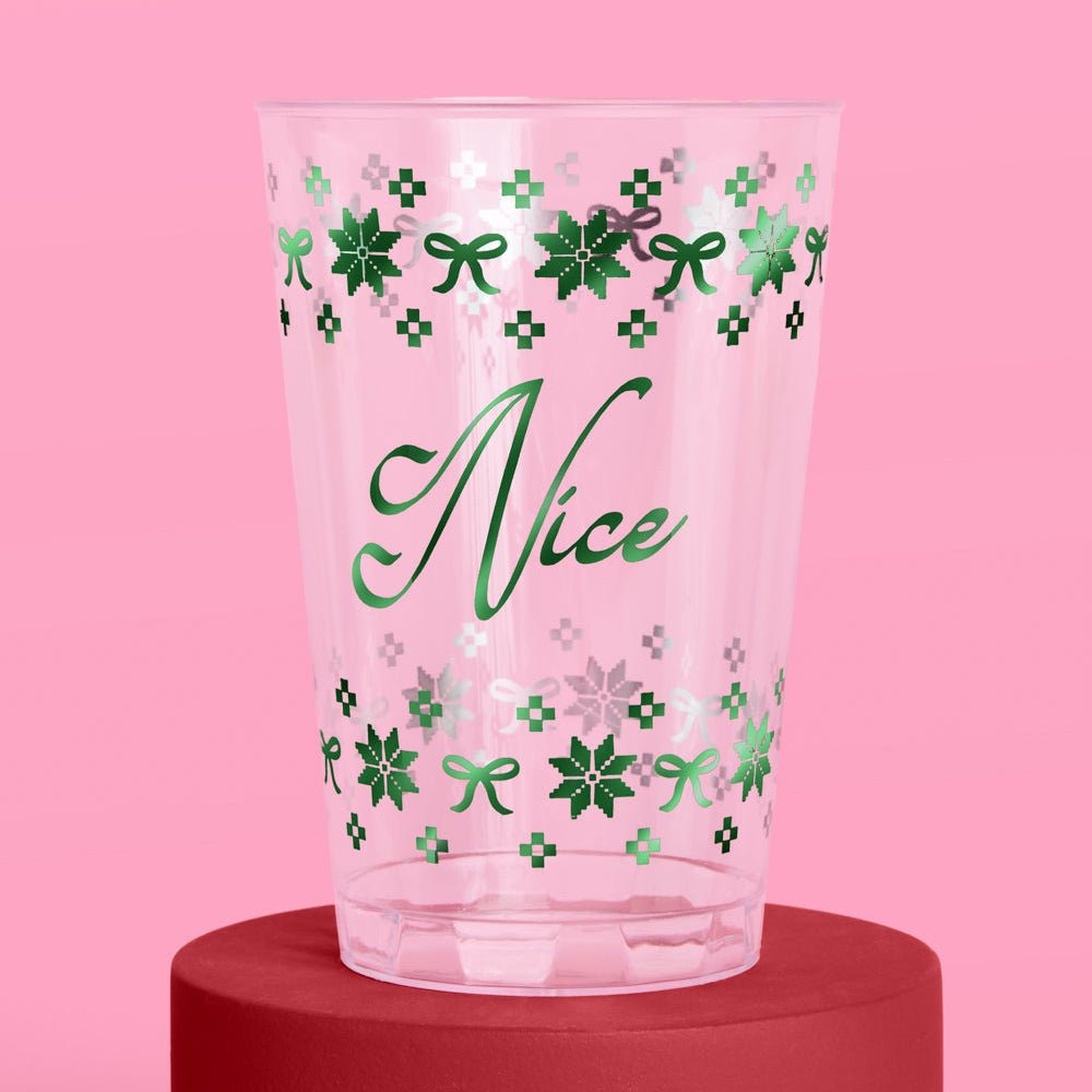Naughty & Nice Plastic Christmas Cups