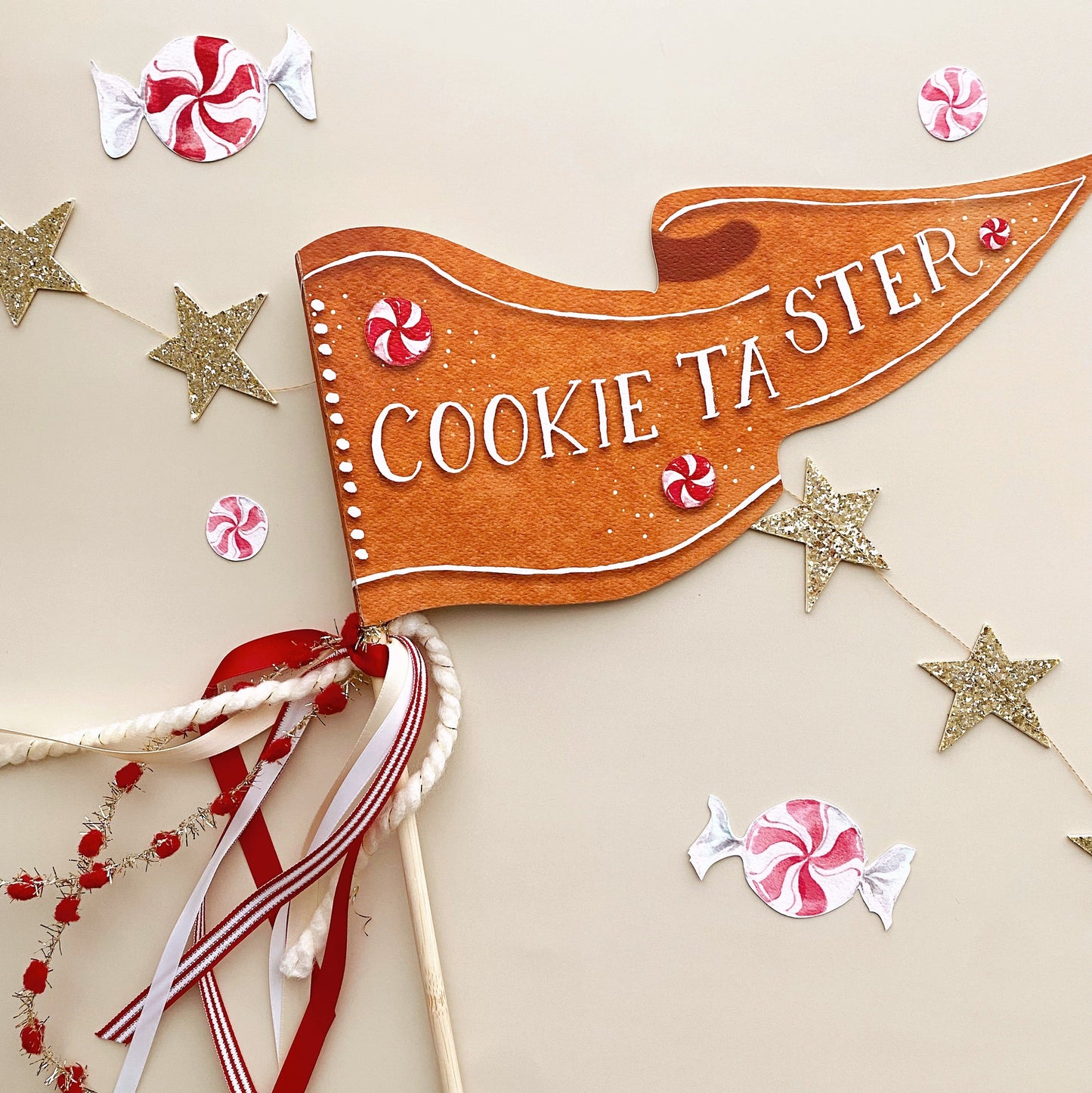 Cookie Taster Christmas Party Pennant
